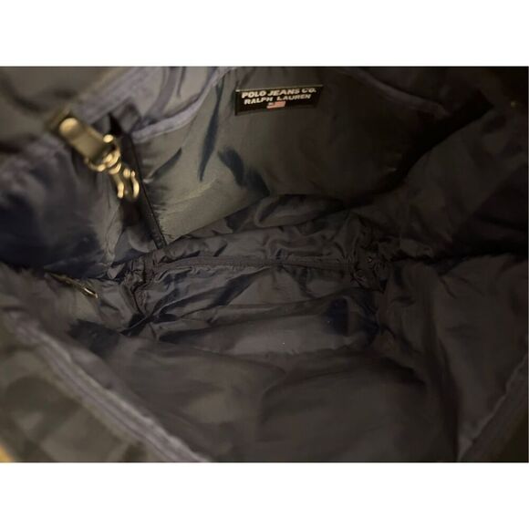 Y2K Ralph Lauren Polo Jeans Co. Nylon Puffer Tote preppy academia nautical VTG - Picture 6 of 11